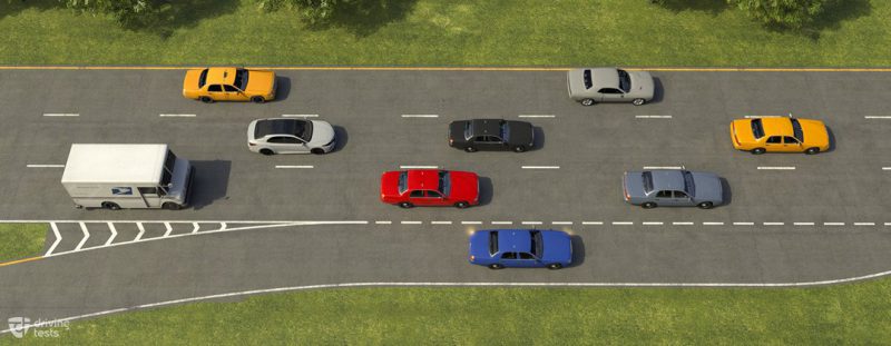 cars in lane