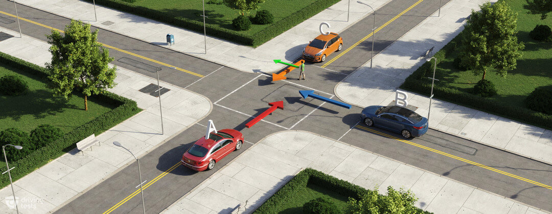 multiple cars crossing